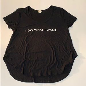 Loose t shirt with phrase